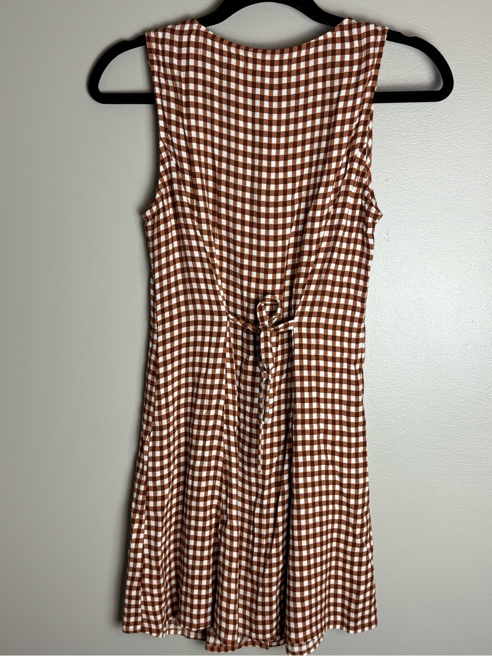 Reformation Brown and White Gingham Button-Front Tunic - Picture 3 of 11